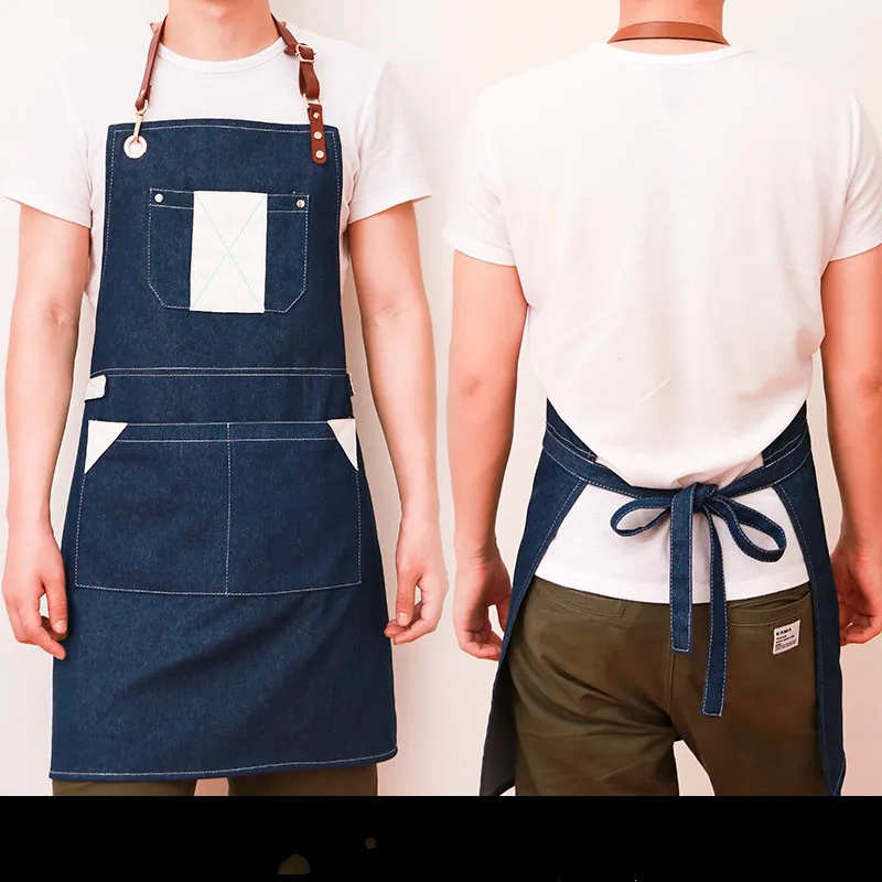 Senyue хит кухонный джинсовый Рабочий Фартук унисекс для приготовления пищи фартук