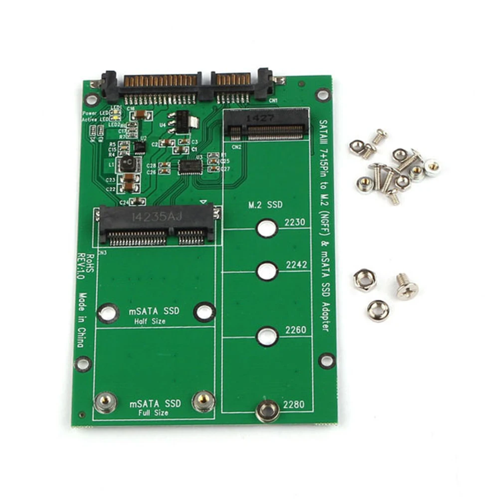 SATA3 To M.2 MSATA SSD Computer Expansion Hard Drive Converter PCI Express Boards Accessories Dual Use Support Adapter Card | Компьютеры и