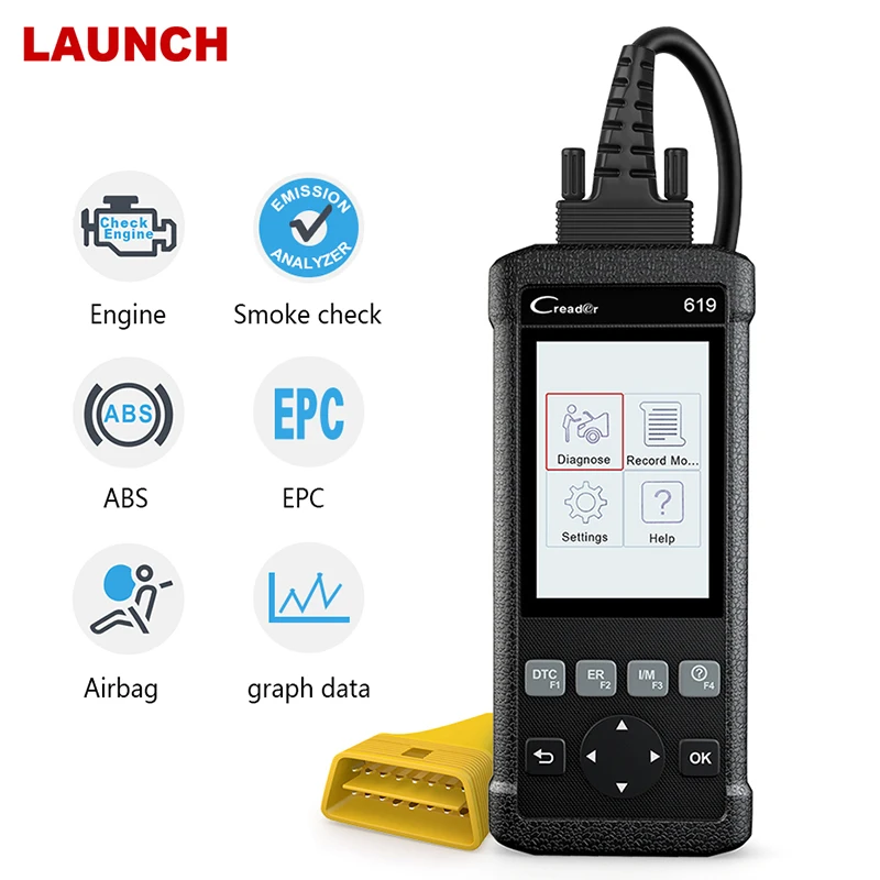 Старт CR619 OBD2 автомобильной сканер двигателя ABS подушки безопасности srs Запуск диагностического инструмента OBD 2 автомобиля диагностический сканер автоматически