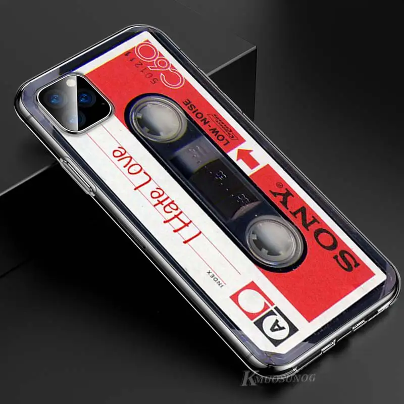 Style 11 Прозрачный ТПУ чехол Классическая старая кассета для iPhone 11 11Pro XS MAX XR X 8 7 6S 6 Plus 5S чехол для телефона - Цвет: Style 11