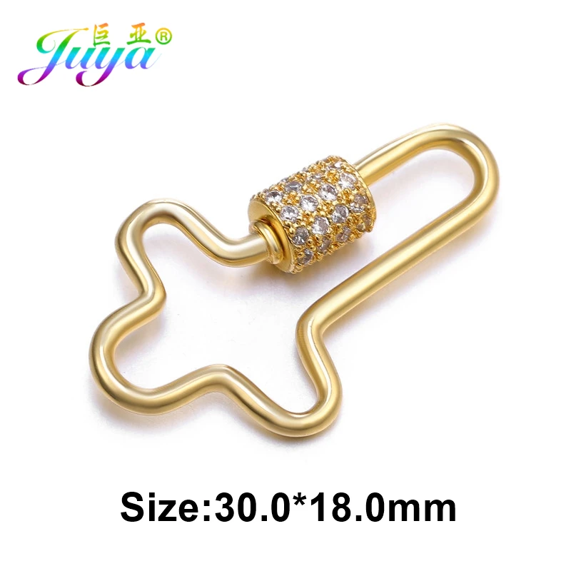 Gold Juya DIY застежки для ювелирных изделий, принадлежности, Застежка ручной работы, застежка для лобстера, аксессуары для роскошного рукоделия, бисероплетение, изготовление ювелирных изделий - Цвет: Gold