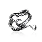 Крутые кольца, готическое кольцо осьминога из глубоководного кальмара, модное ювелирное изделие, открытое регулируемый размер, кольцо осьминога, винтажное ювелирное изделие на Хэллоуин, подарок