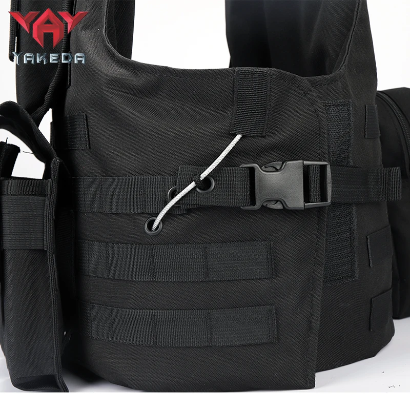 

Yakeda Fashion multifumctional ajustable shoulder strap vest packs for hanging accessories tactical vest military vest