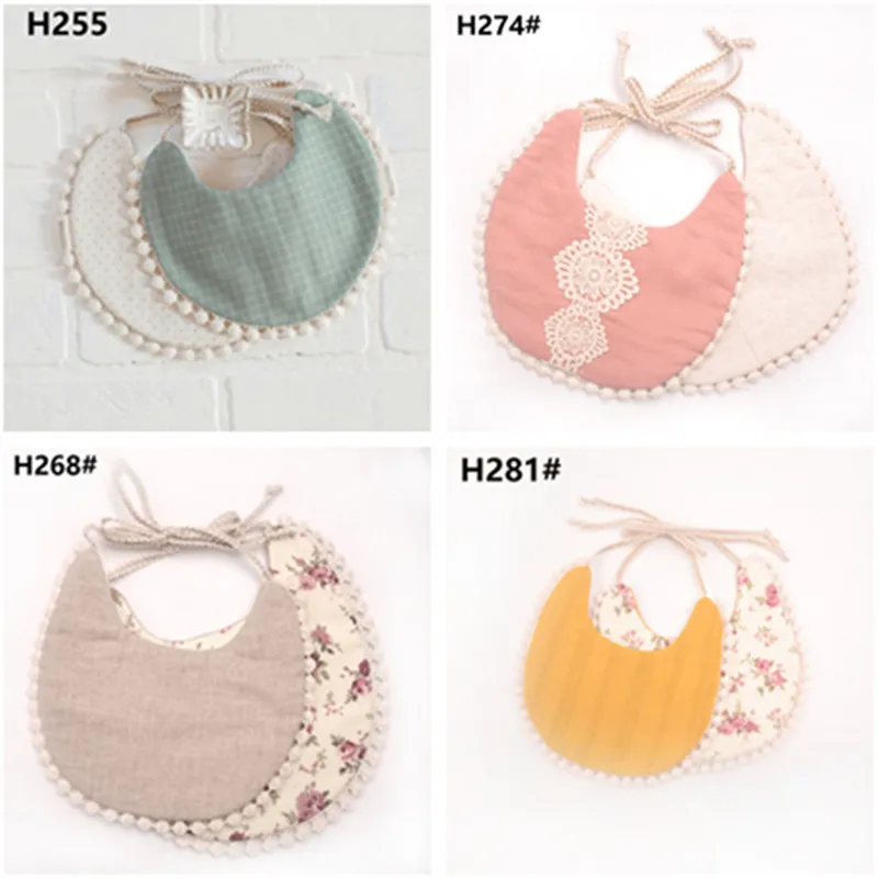 Baby Boy Girl Newborn Cotton Linen Two-layer Bib Waterproof Saliva Towel Burp Cloth Floral Print Feeding Boys Girls Bandana Bibs | Детская