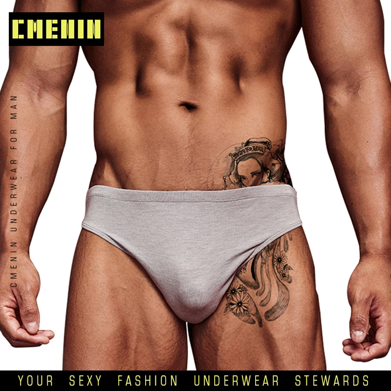 Мужские трусы бикини из модала 4 шт./лот пикантное нижнее белье для геев