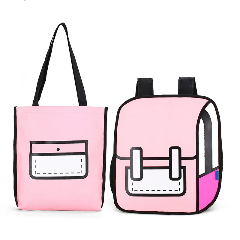 Милый женский рюкзак большие школьные сумки Мультяшные на плечо сумка для книг с