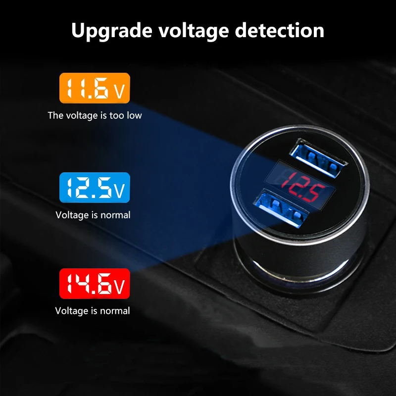 Автомобильное зарядное устройство с двумя Usb портами 5 В 3 1 А|Зажигалка| |