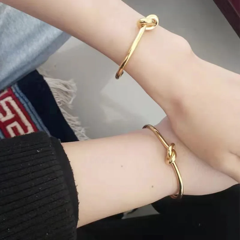 Браслет HUANZHI из металла для женщин и девушек стильный минималистичный ювелирный