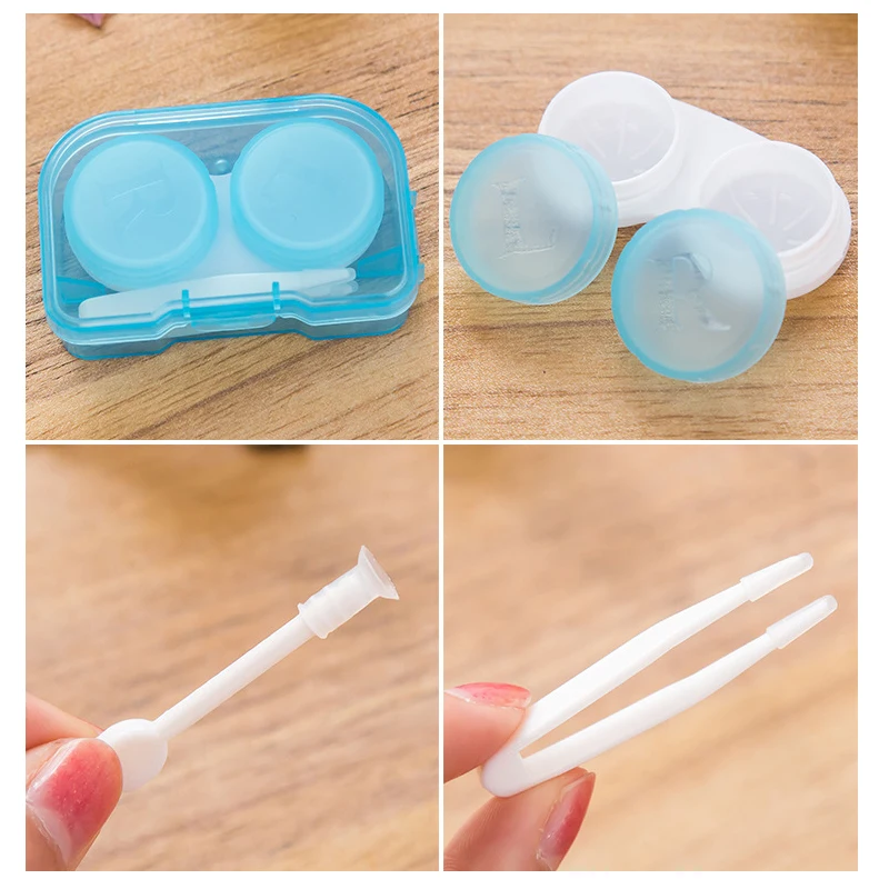 

1Pairs Contact Lens Case Candy Colored Many Styles Eye Contact Lens Box Travel Contact Lenses Case Women