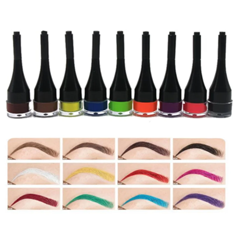 

ColorfuWholesale неоновый крем для бровей Гель для бровей наборы для бровей сценический Макияж глаз Косметика частная марка