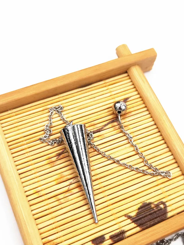 3.8 cm chrom Подвеска в виде пирамиды, металлические конусы, маятниковые часы, изготовлены из медных маятников, маятниковые маятники для придания кулонов ведьмы, радиестезии - Окраска металла: 3.8 cm chrom