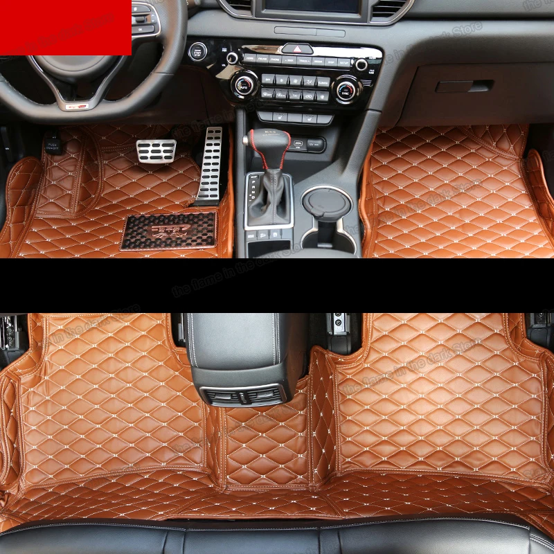 Кожаный Автомобильный напольный коврик lsrtw2017 для kia rondo carens 2nd 2006 2007 2008 2009 2010 2011 2012