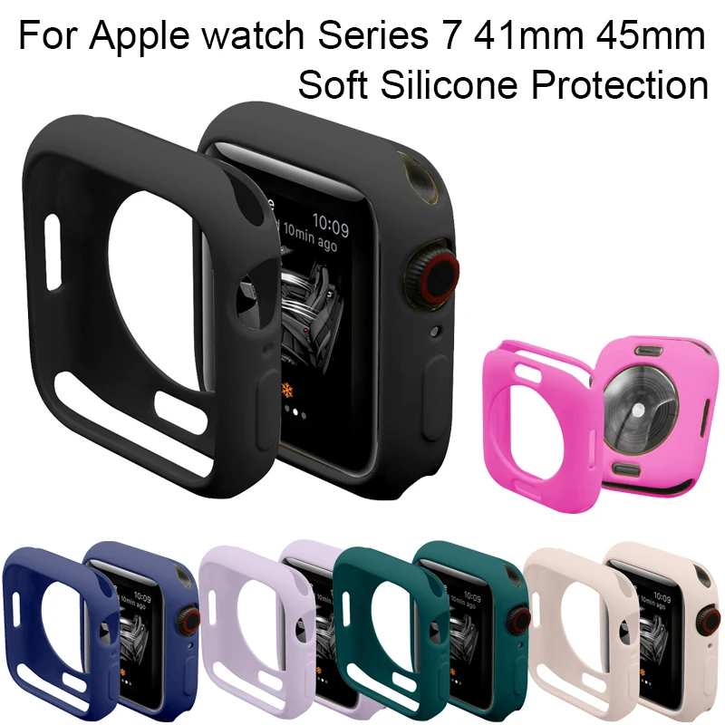 Силиконовый чехол для Apple watch Series 7 45 мм 41 6 SE 5 4 3 44 40 42 38 |
