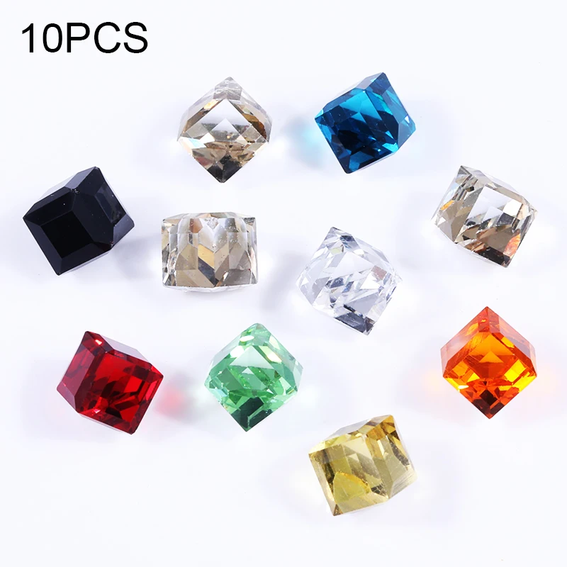 10 шт./пакет кубических водяных сверл 3d-стразы для ногтей розовый золотистый