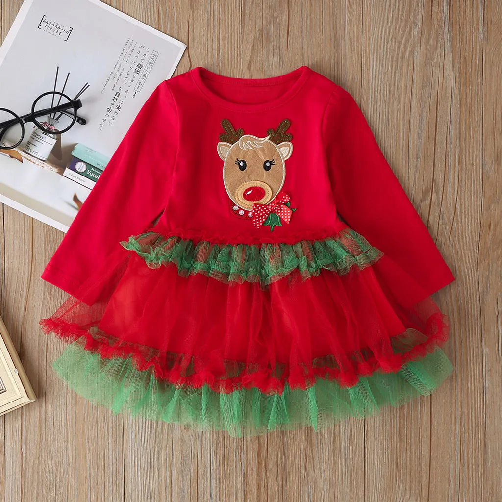 Рождественское платье пачка с героями мультфильмов для маленьких девочек