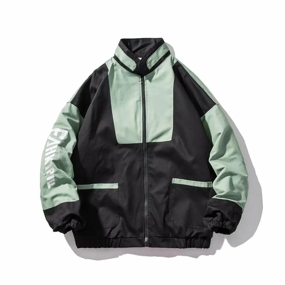

Autumn and winter 2020 Fashion Korean brand tooling jacket male loose lazy students school jacket trendy long-sleeve shirt