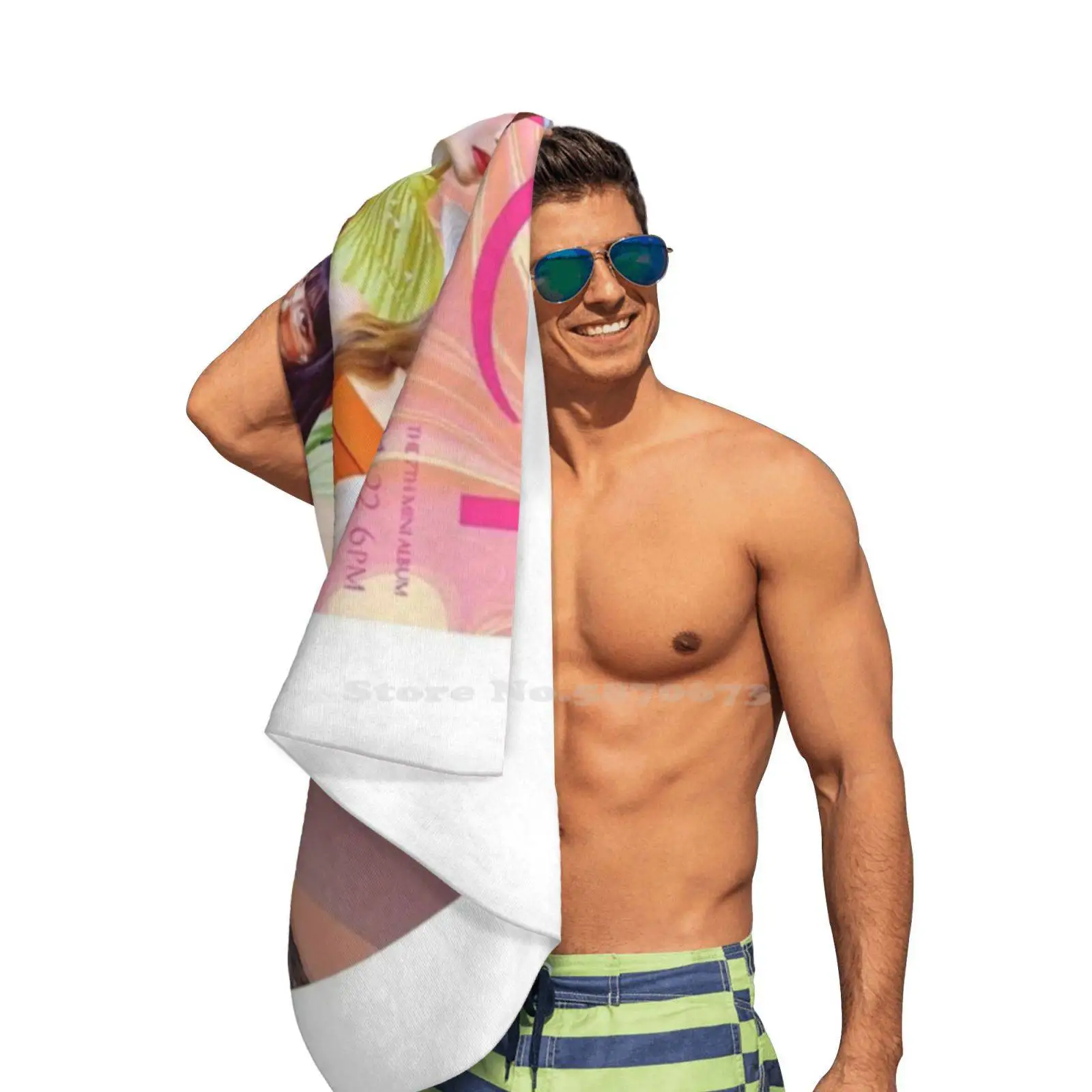 Двухслойное мягкое полотенце для лица с рисунком дома и улицы необычное