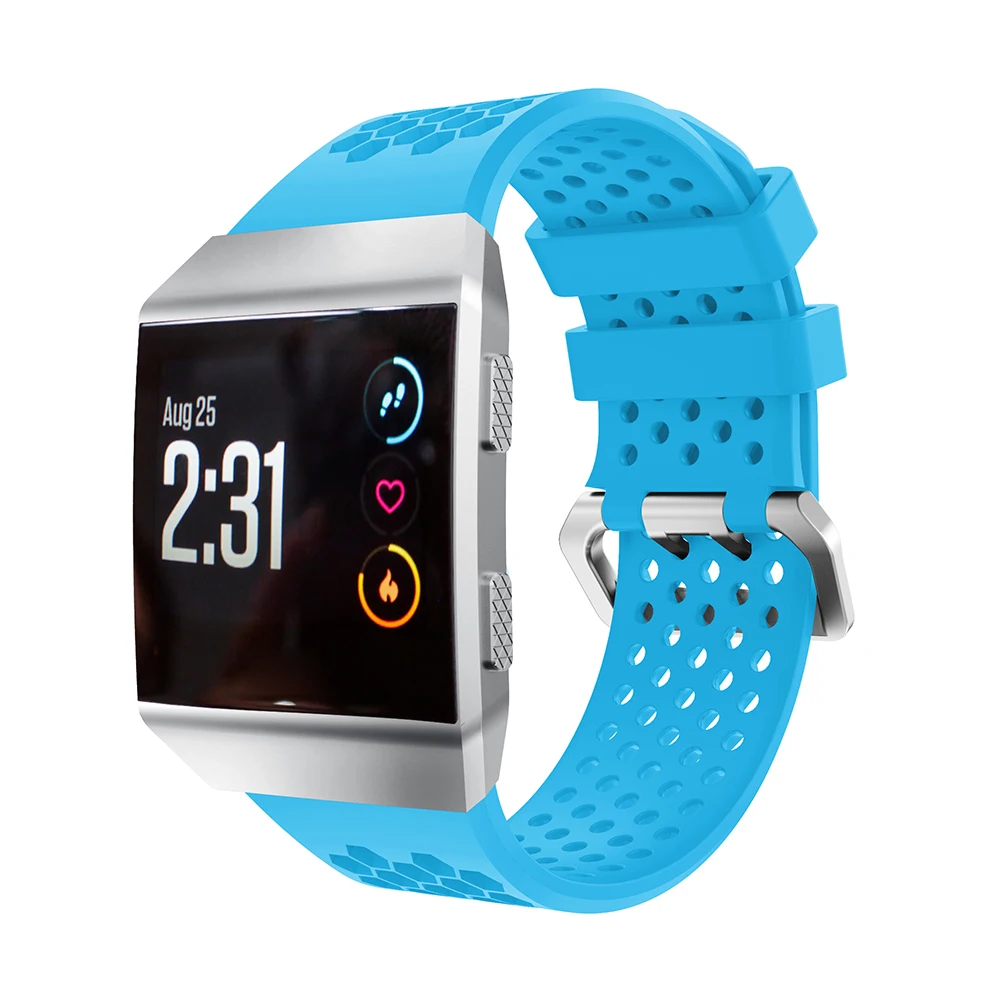 Yayuu совместимый для Fitbit Ionic Смарт-часы мягкий силиконовый ремешок регулируемый ремешок для часов замена спортивный дышащий ремешок