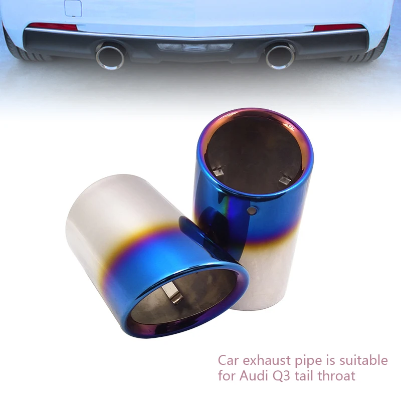 

Автомобильная выхлопная труба подходит для общего экспорта Audi Q3 модификация скошенного отверстия глушитель декоративный хвост горловины ...