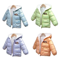 winter hooded coat baby boys girls cartoon jacket infant short outerwear autumn childrens clothing kids thick warm down coats