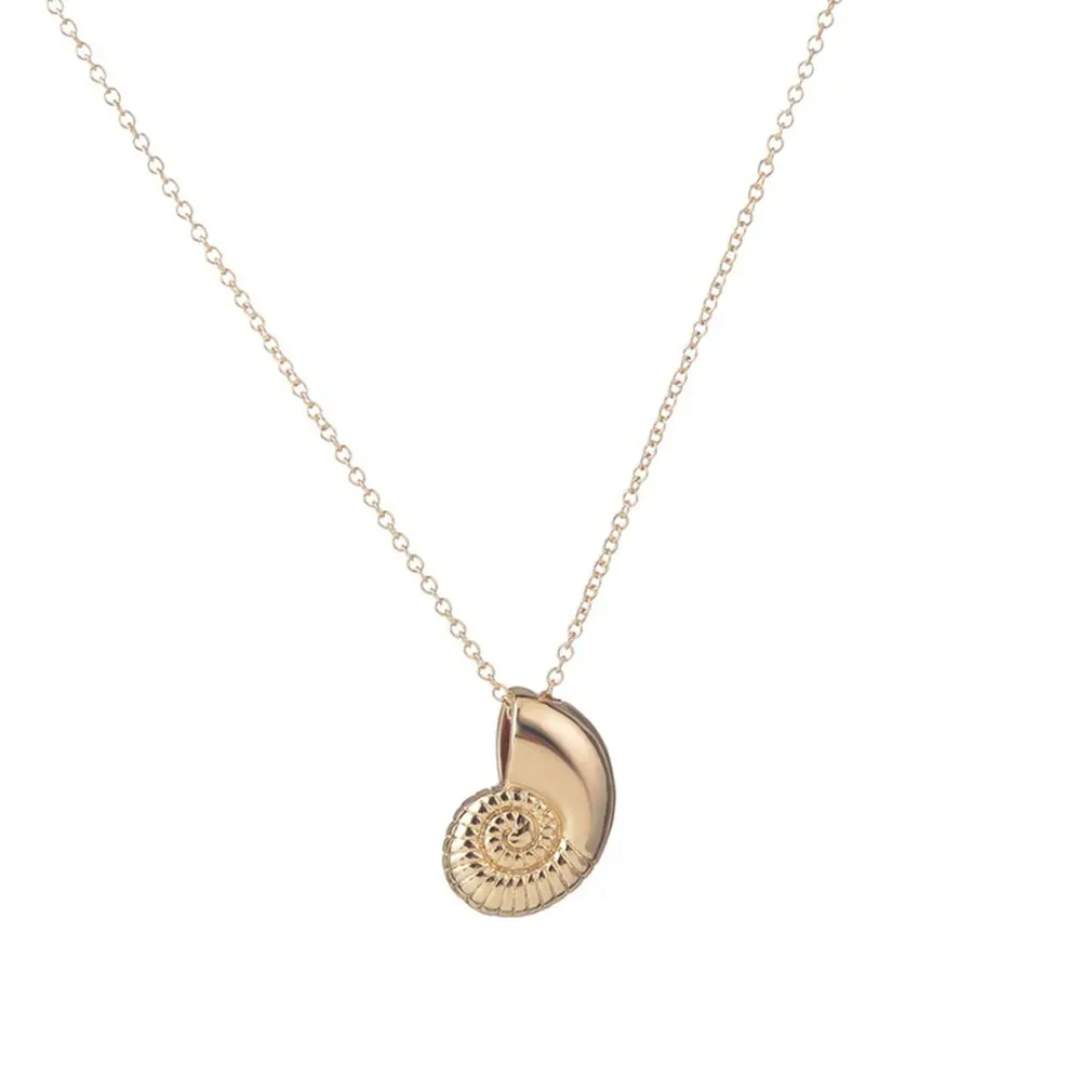 

Personality Conch Shape Necklace Birthday Gift Jewelry Necklace Fashion Pendant Necklace Sweater Chain Beautiful