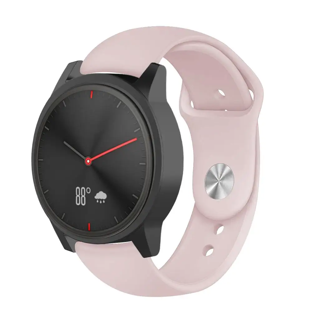 Мягкий силиконовый Спортивный Классический ремешок для наручных часов Garmin Vivomove HR Vivoactive 3 Аксессуары для умных часов
