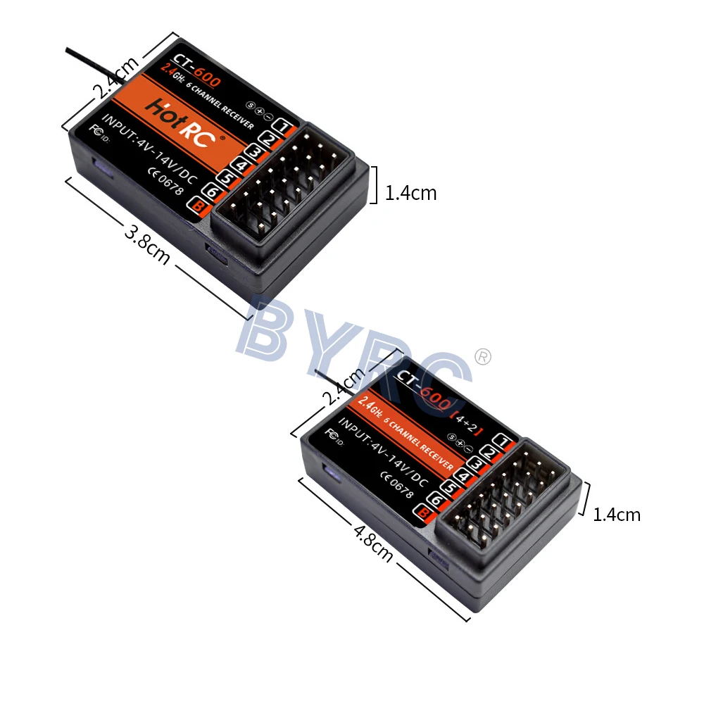 HOTRC CT-400 CT-600 HT-6A KT-6A PWM FC Полетный контроллер SBUS 2 4G приемник для FHSS радиосистемы FPV