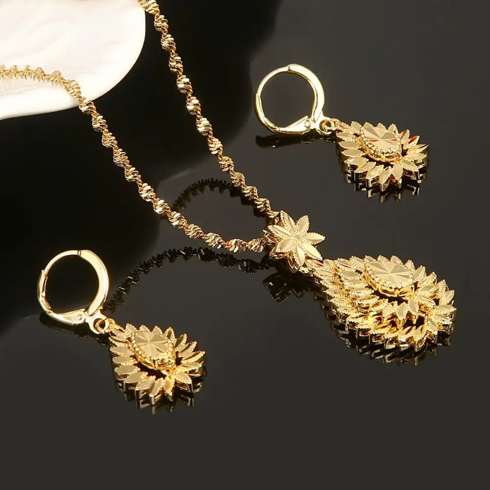 Эфиопские Модные Ювелирные наборы золотого цвета Эритрея хабеша Судан