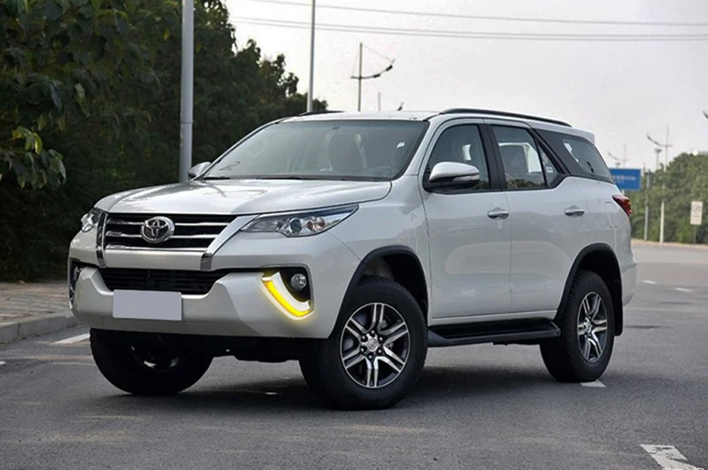 Дневной свет для Toyota Fortuner 2015 2017 белые дневные ходовые огни DRL передние
