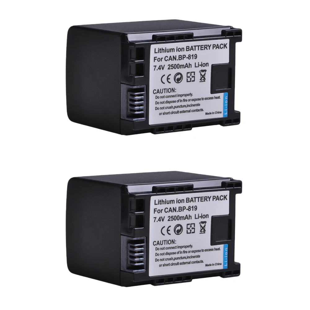 

2500mAh BP-819 BP 819 BP819 Battery for Canon BP-808 809 827 HF200 HF20 HG21 HG20 FS200 FS21 HFM41 HFM400 FS300 FS200