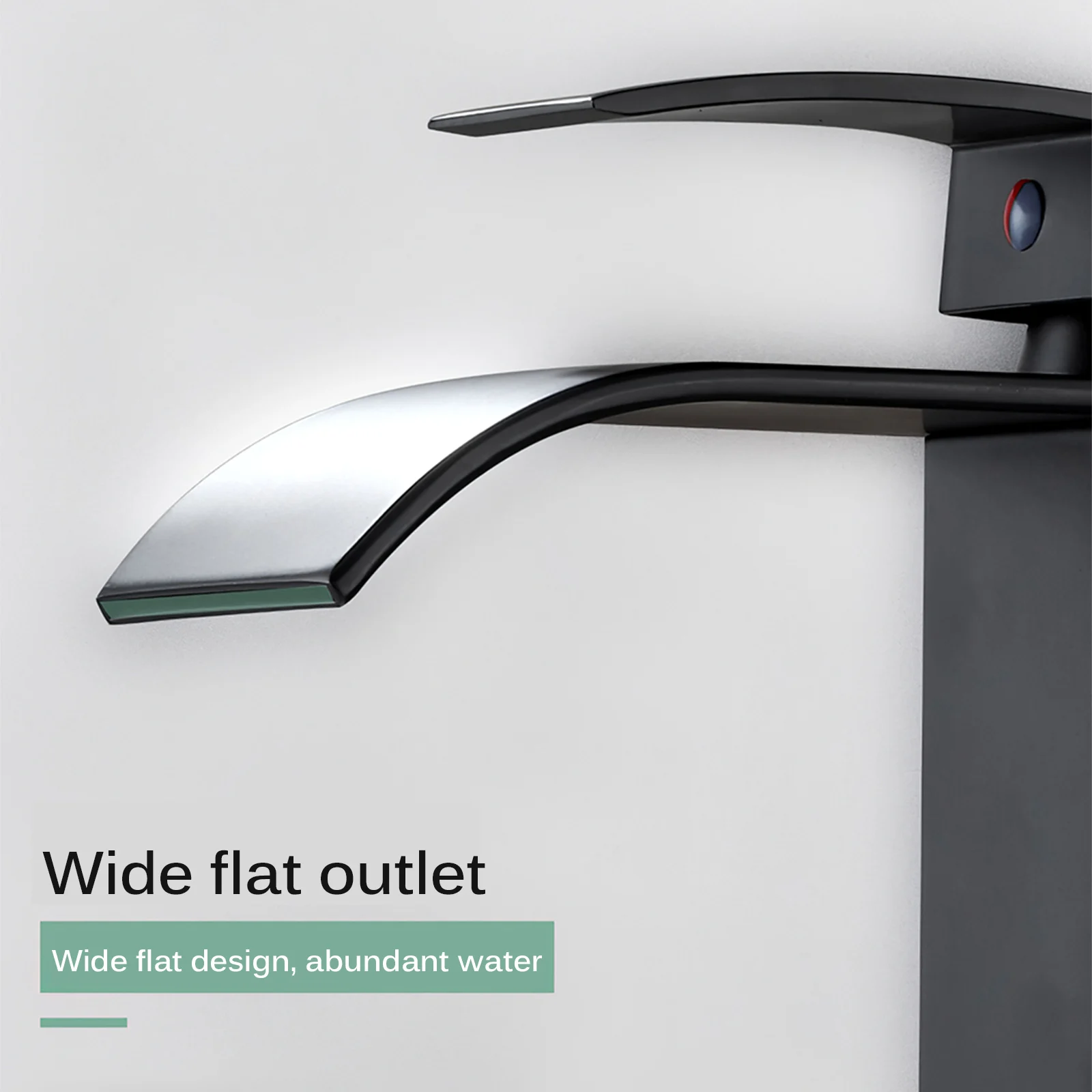 Смеситель для умывальника со светодиодной подсветкой латунный водопад