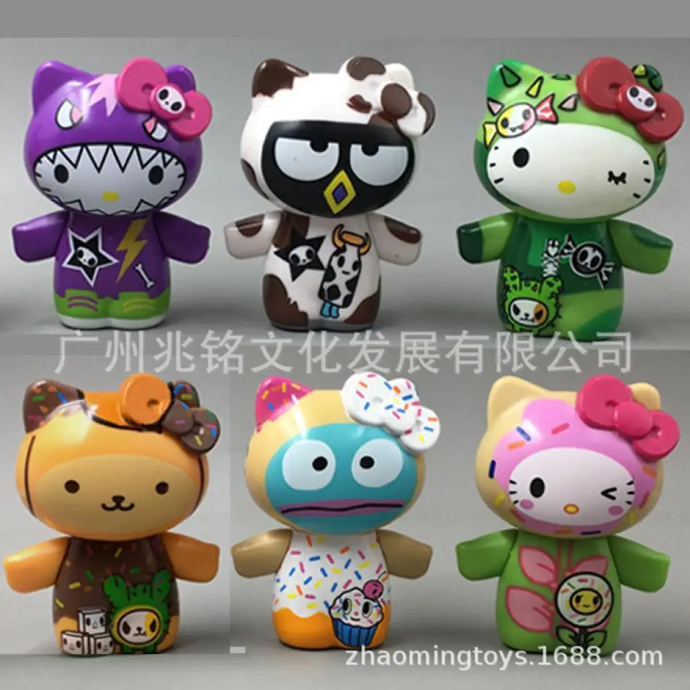 

Kawaii Hellow Kittys Sanrio Plush Unicorn Cross-Border Joint Doll PVC Cartoon Cute Action Figures Anime Model Toys For Girl Gift