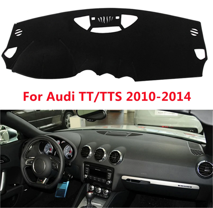 

Black Car Dashboard Cover Dash Mat For Audi TT TTS（2010-2011-2012-2013-2014 Year）Auto Sun Shade Pad Carpet Protector