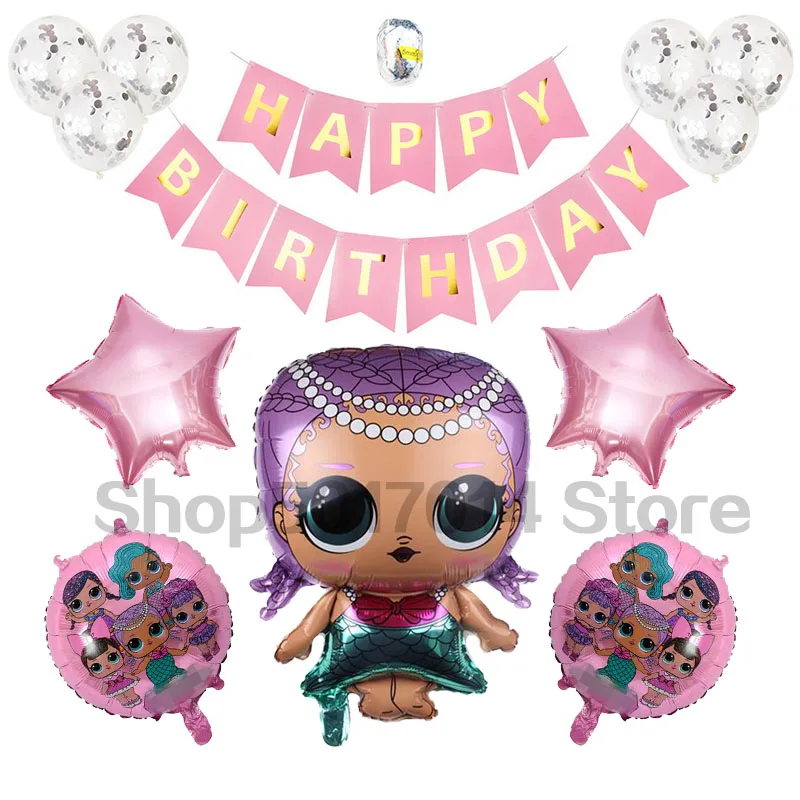 5 шт. большие воздушные шары в форме куклы-сюрприза 18 дюймов куклы-звезды для