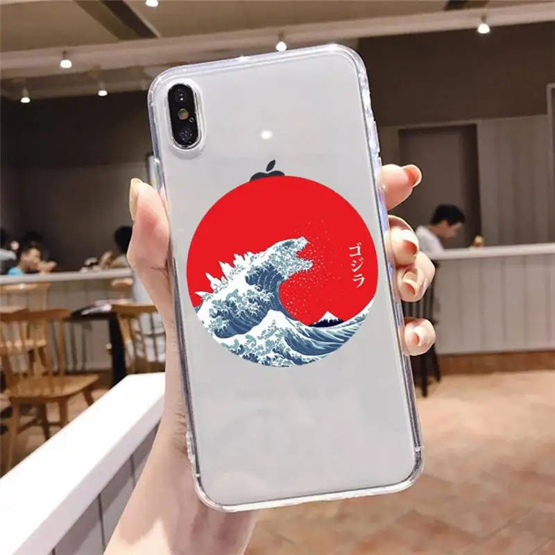 

The Great Sea Wave shell Phone Cases Transparent soft For iphone 5 5s 5c se 6 6s 7 8 11 12 plus mini x xs xr pro max