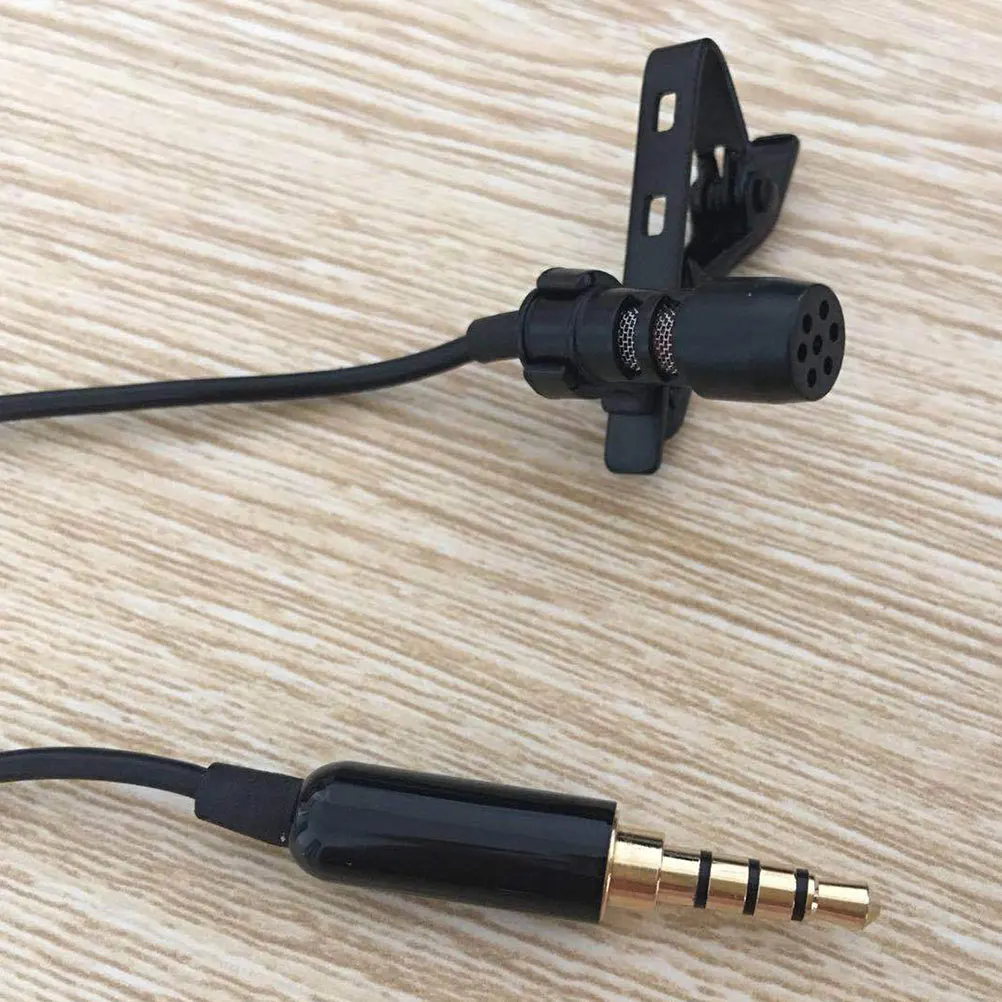 

1 Set Mini Portable Clip-on Microphone Condenser Lavalier Tie Clip Microphone For Phone Audio Studio Wired Mic For PC Laptop