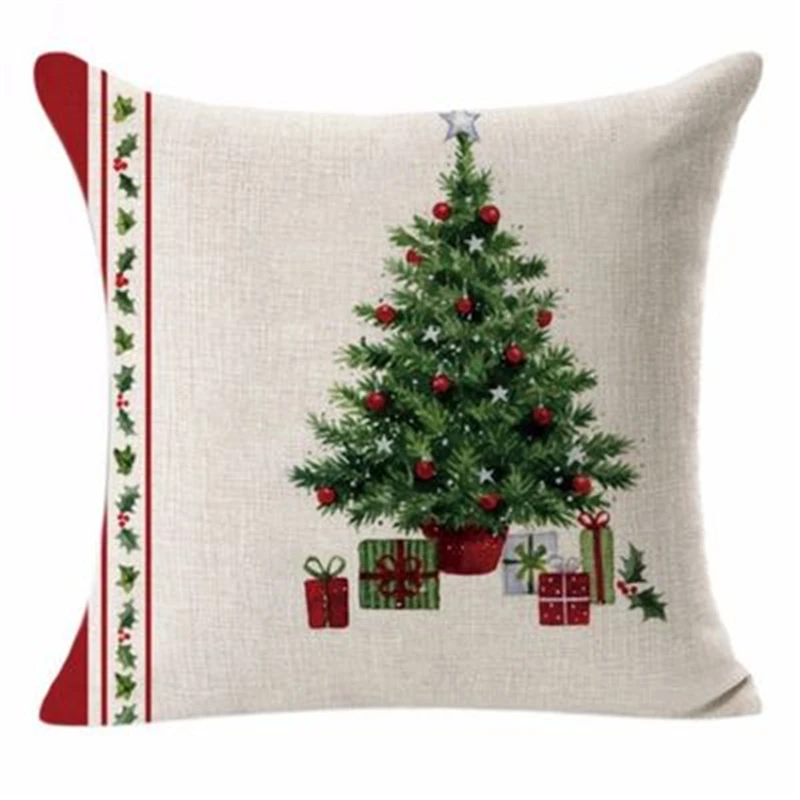 

Christmas Pillow Case farmhouse Decor Santa Claus Christmas tree Merry Christmas elk Throw Pillow Cases 45*45 Sofa cushion cover