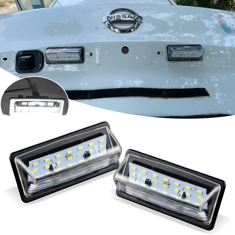 

1 пара 18 3528 SMD подходит для Nissan TEANA J31 J32 Maxima Cefiro Altima Rogue Sentra светодиодная лампа номерного знака автомобиля