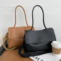 fashion trend shoulder bag for women handbags and purses luxury pu leather shopper tote travel pocket retro black purses 2021