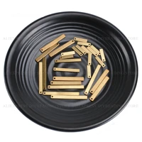 20 100 pcs brass rectangle charms finding bulk wholesale 15mm 30mm 35mm 40mm flat blank metal stamping tag bar component