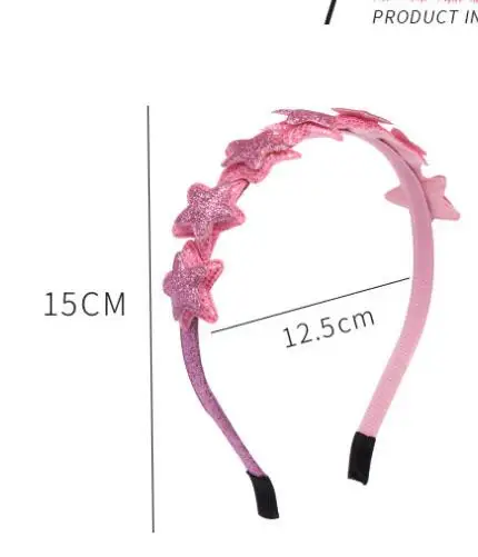 Повязка на голову детская эластичная с блестками и звездами|Аксессуары для волос