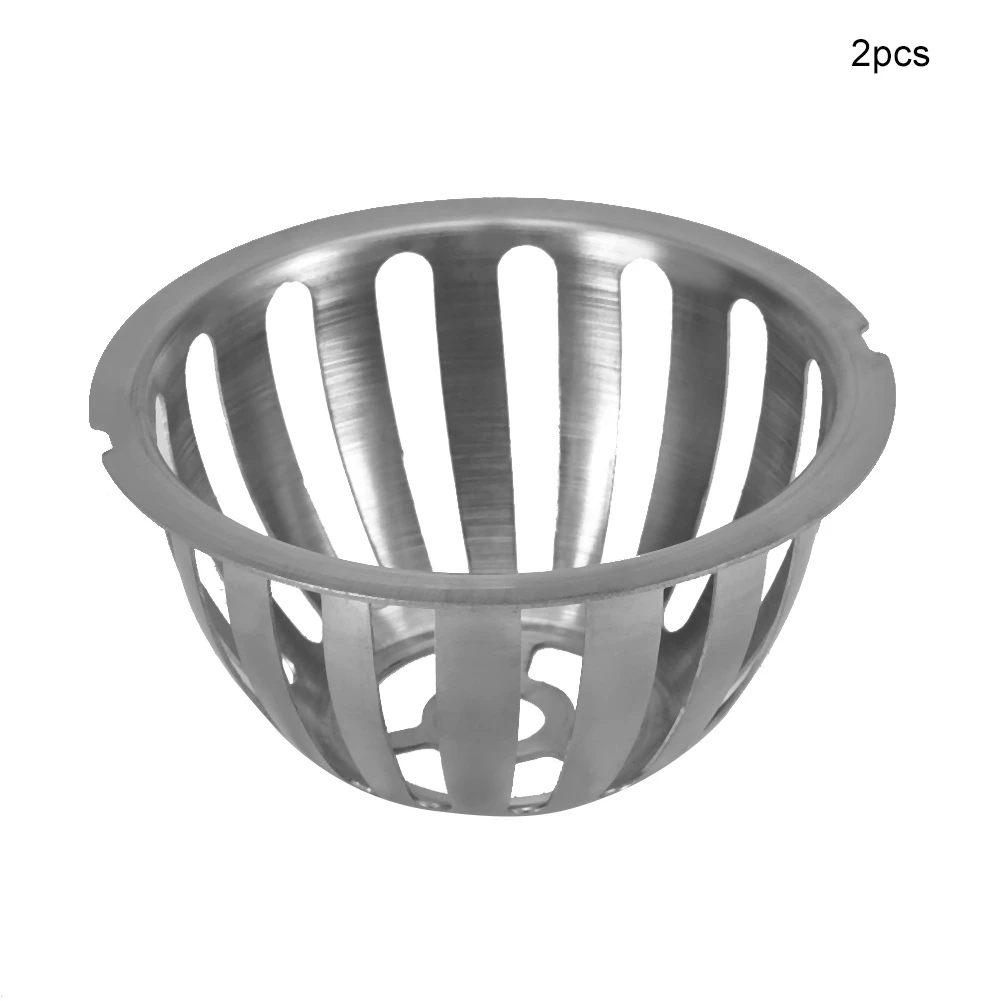 

2pcs Stainless Steel Round Shape Anti-blocking Roof Drain Floor Drain for Garden Balcony(100mm)