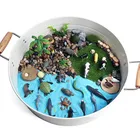 Моделирование морской жизни мир черепаха лягушка цикл роста океан животные модель фигурки героев миниатюрная образовательная игрушка