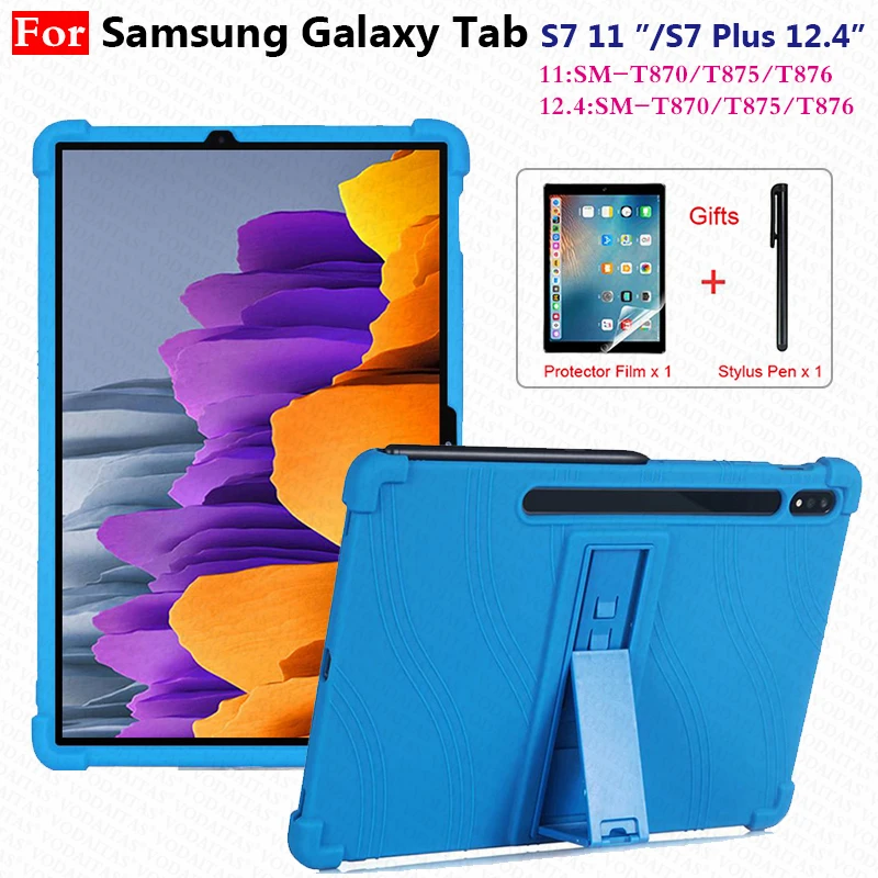 

Силиконовый чехол для Samsung Galaxy Tab S7 11 дюймов 2020, SM-T870, T875, детский силиконовый чехол для планшета Tab S7 12,4