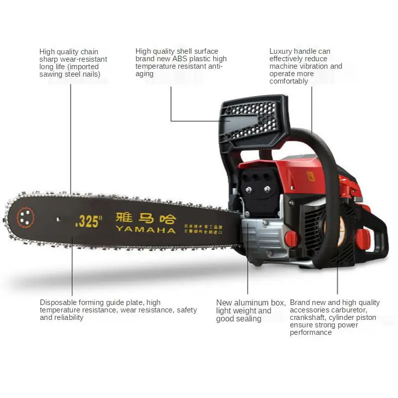 10600W chainsaw logging saw high-power small portable chain saw chain saw gasoline saw logging multi-function 20 inches enlarge