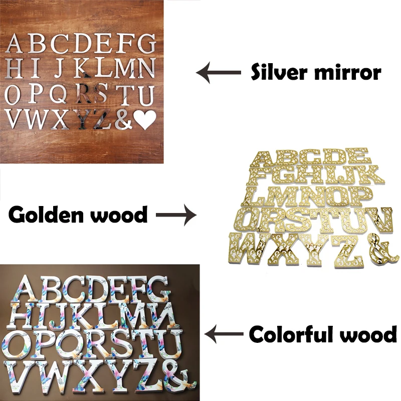 3D буквы наклейки на стену домашний декор сделай сам акриловые зеркальные