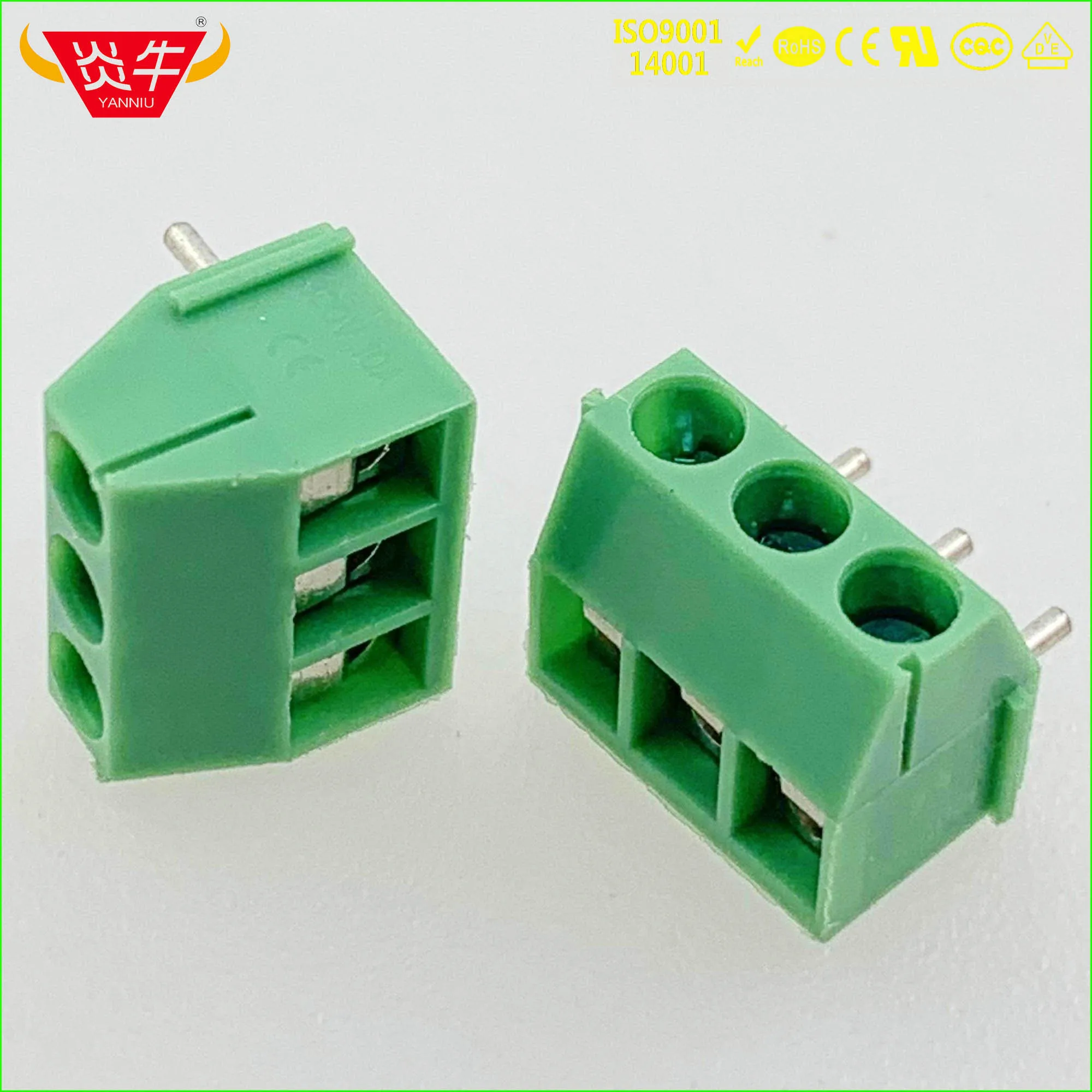 KF350R 3,5 2P 3P PCB универсальные Винтовые клеммные блоки DG350R 3,5 мм 2P 3P Можно прошить Феникс контакт DEGSON KEFA YANNIU