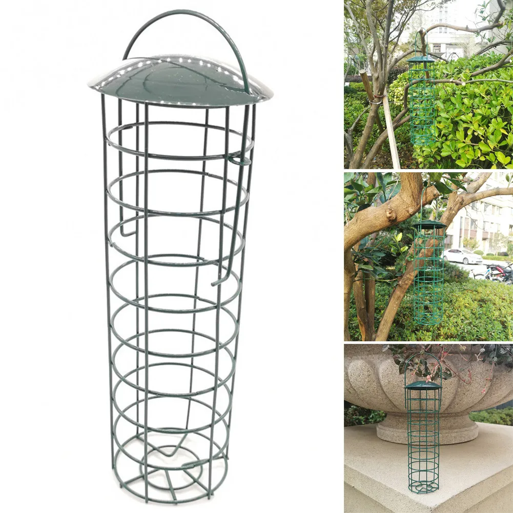 

Outdoor Hanging Bird Feeder Metal Wild Bird Peanut Seed Nut Feeder Hanger Bird Supplies Standing Feeder Tableware Pet Supplies