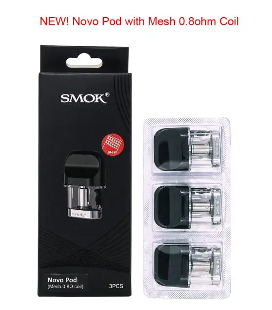Novo1 Pods 0.8ohm SMOK Novo 2 комплект 800 мАч батарея электронная сигарета вейп мини Vape с картриджем Pod катушки атомайзер S NORD PRM40 - Цвет: Novo1 Pods 0.8ohm