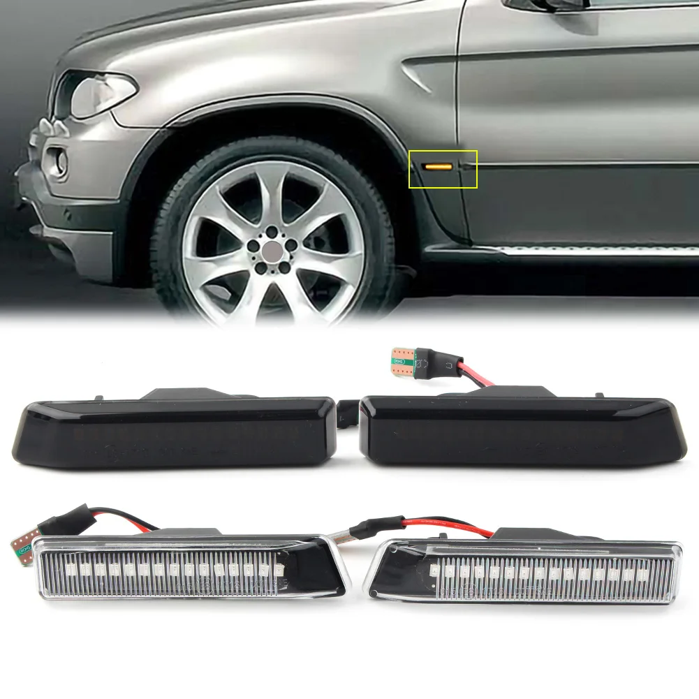 

Автомобильный Динамический светодиодный боковой указатель поворота светильник BMW X5 E53 2000 2001 2002 2003 2004 2005 2006 и 3-Series E36 1997 1998 1999